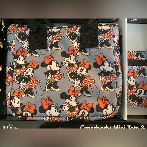 Disney Minnie Mouse Crossbody Mini Tote and wallet NIB - Picture 2 of 9